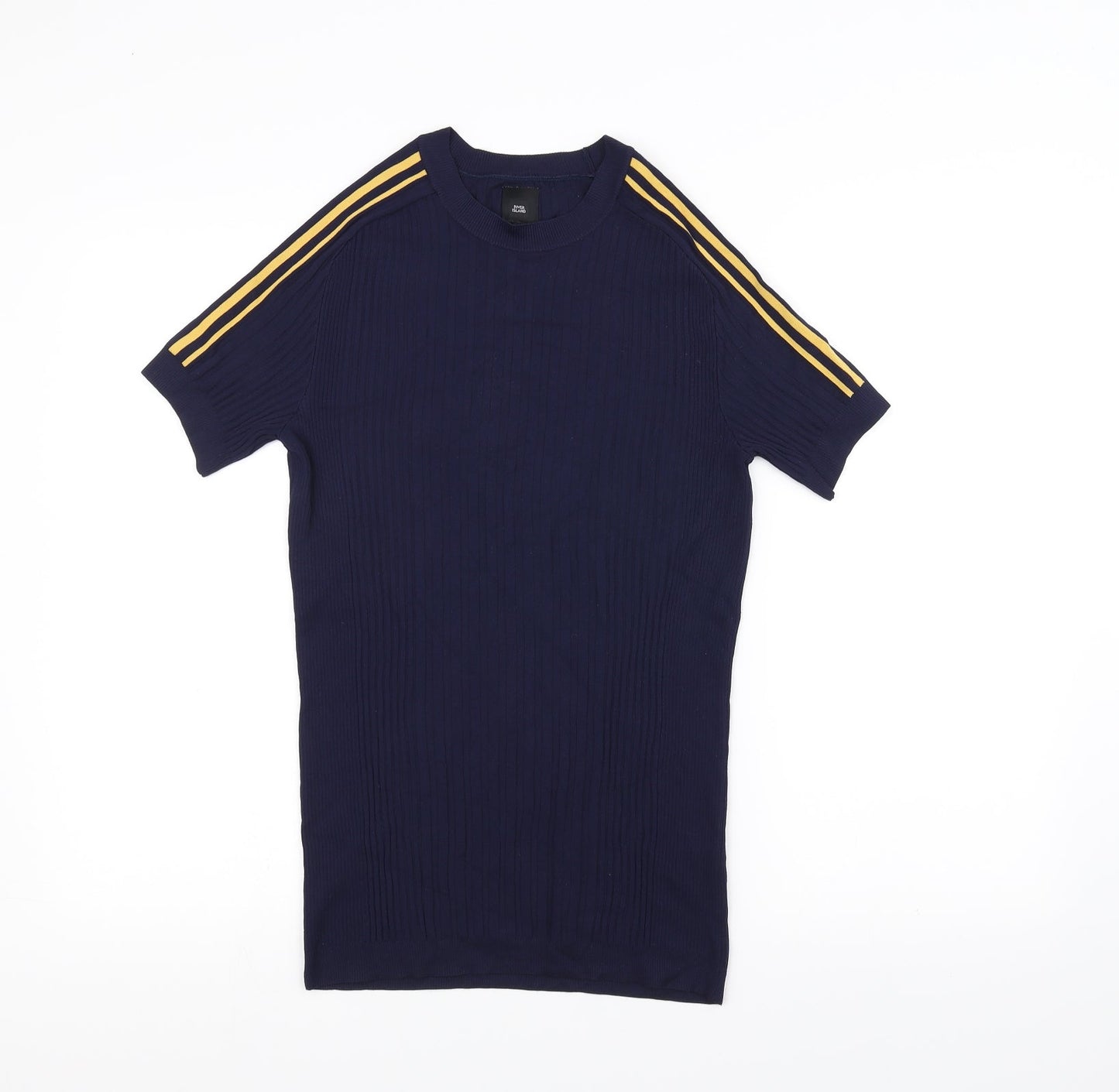 Womens UK Size S River Island Blue Basic T-Shirt