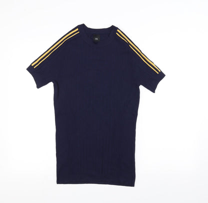 Womens UK Size S River Island Blue Basic T-Shirt