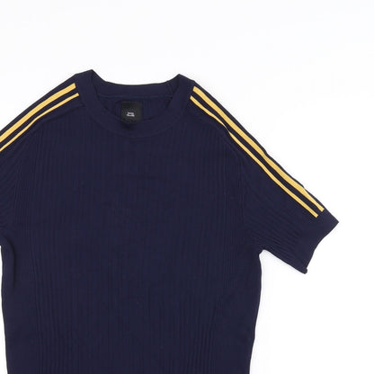 Womens UK Size S River Island Blue Basic T-Shirt