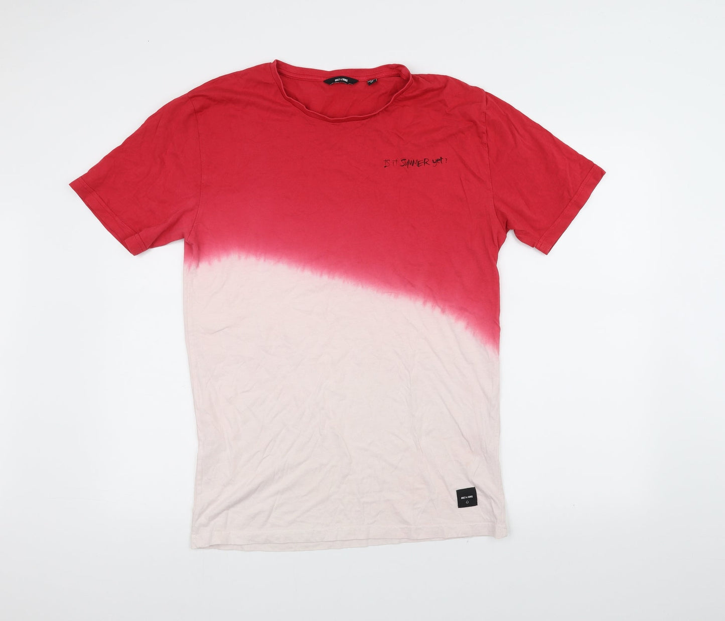 ONLY & SONS Mens Red    T-Shirt Size S