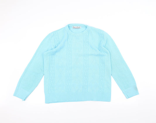 Pure & Natural Womens Blue  Knit Pullover Jumper Size M