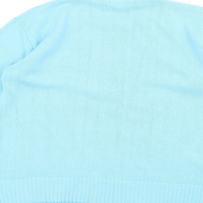 Pure & Natural Womens Blue  Knit Pullover Jumper Size M