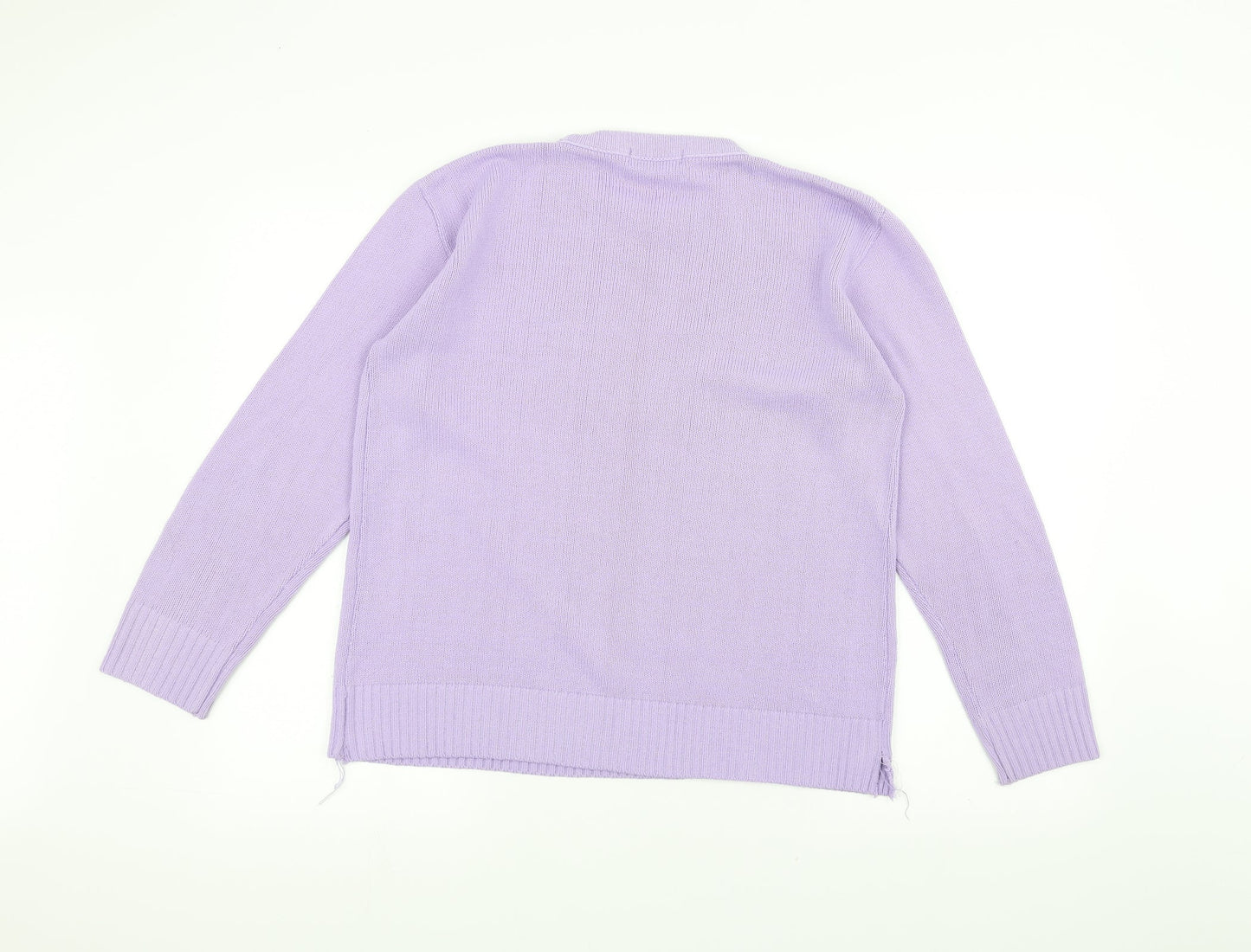 Pure & Natural Womens Purple  Knit Pullover Jumper Size M
