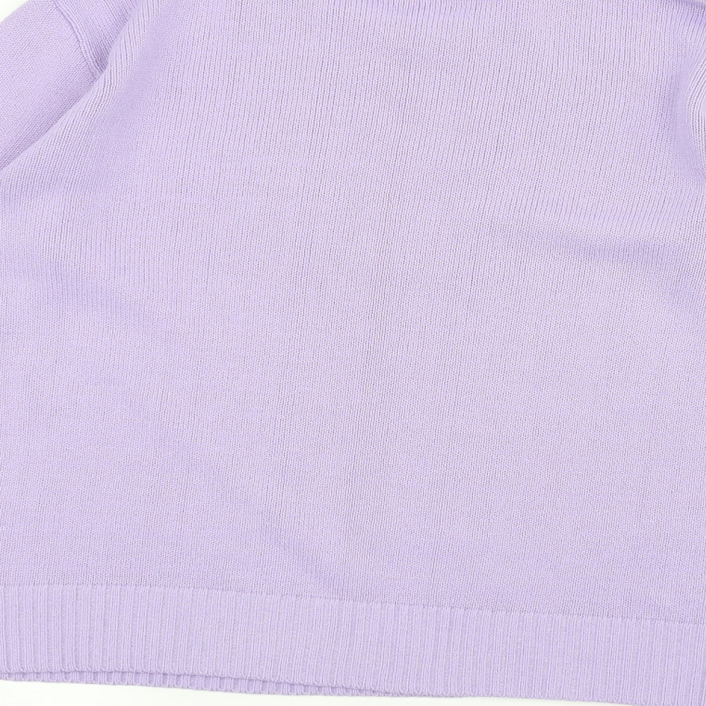 Pure & Natural Womens Purple  Knit Pullover Jumper Size M