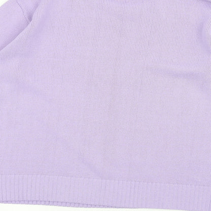 Pure & Natural Womens Purple  Knit Pullover Jumper Size M