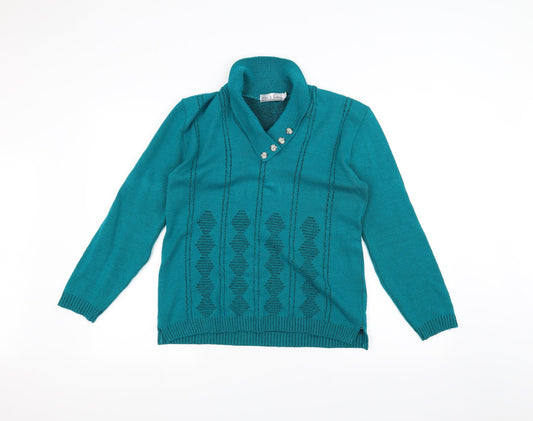Pure & Natural Womens Green   Pullover Jumper Size M
