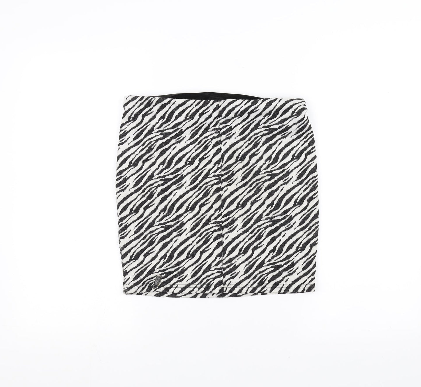 Primark Womens Black Animal Print  A-Line Skirt Size 10