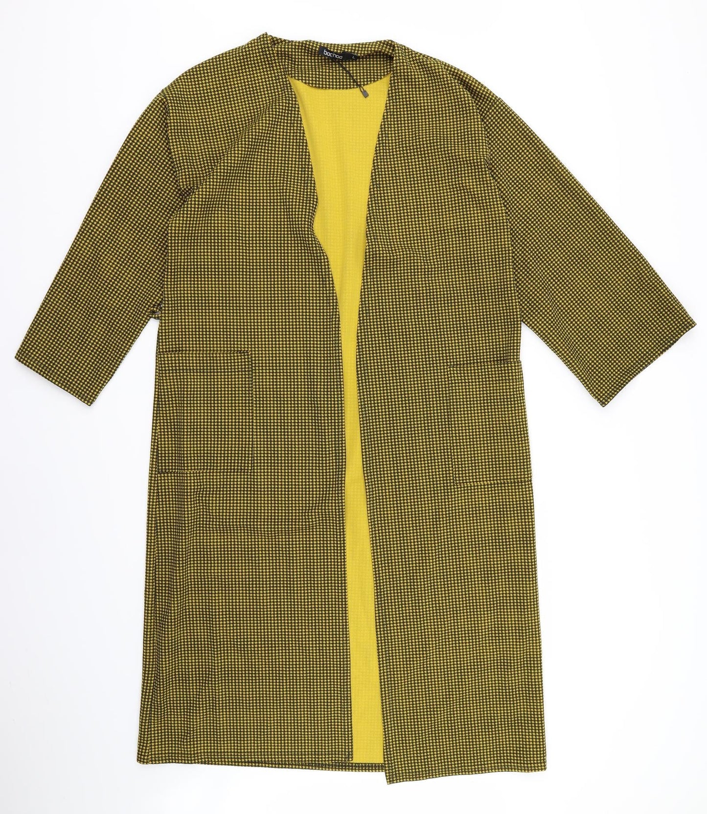 Boohoo Womens Red Argyle/Diamond  Jacket  Size L