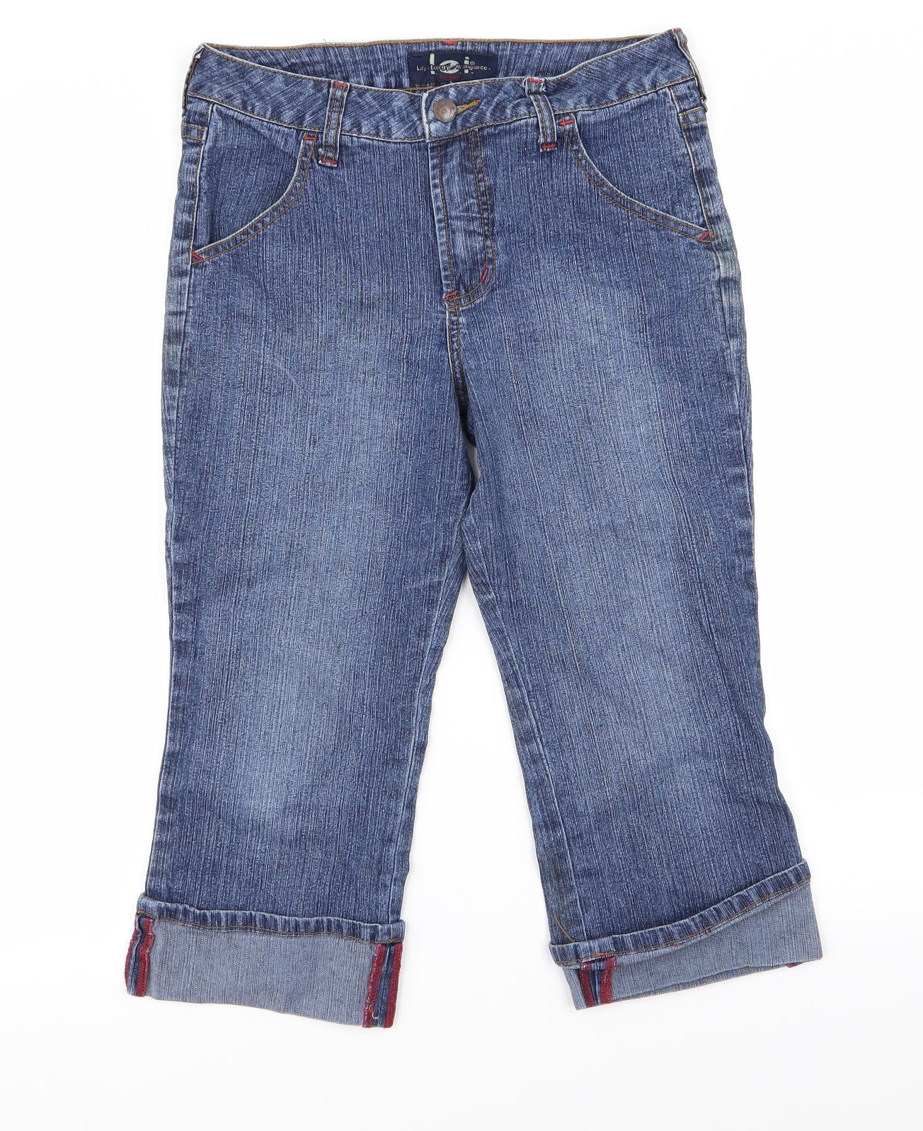 life energy Womens Blue   Wide-Leg Jeans Size 10
