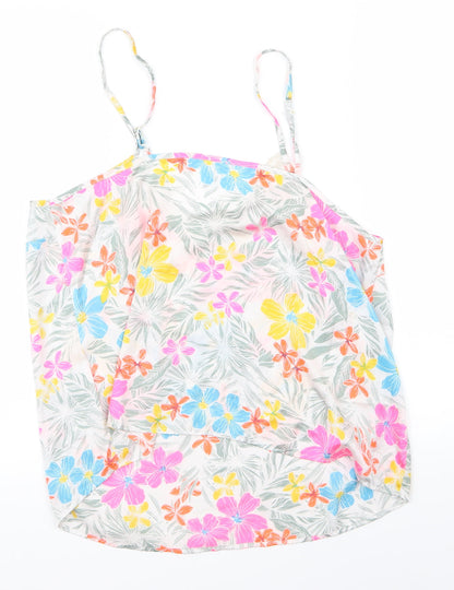 Secret Possesions Womens White Floral  Top Pyjama Top Size 12