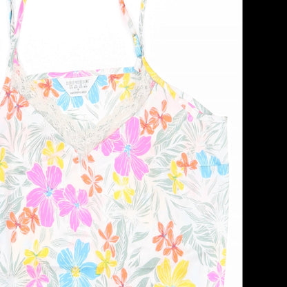 Secret Possesions Womens White Floral  Top Pyjama Top Size 12