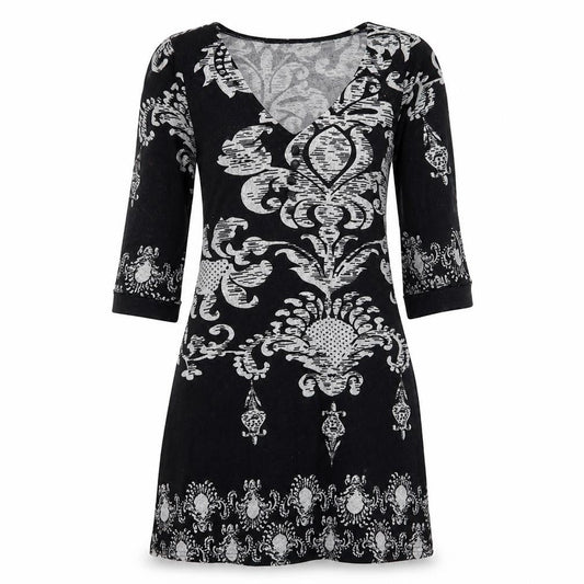 Front view of izabel women’s blue floral shirt dress, size S