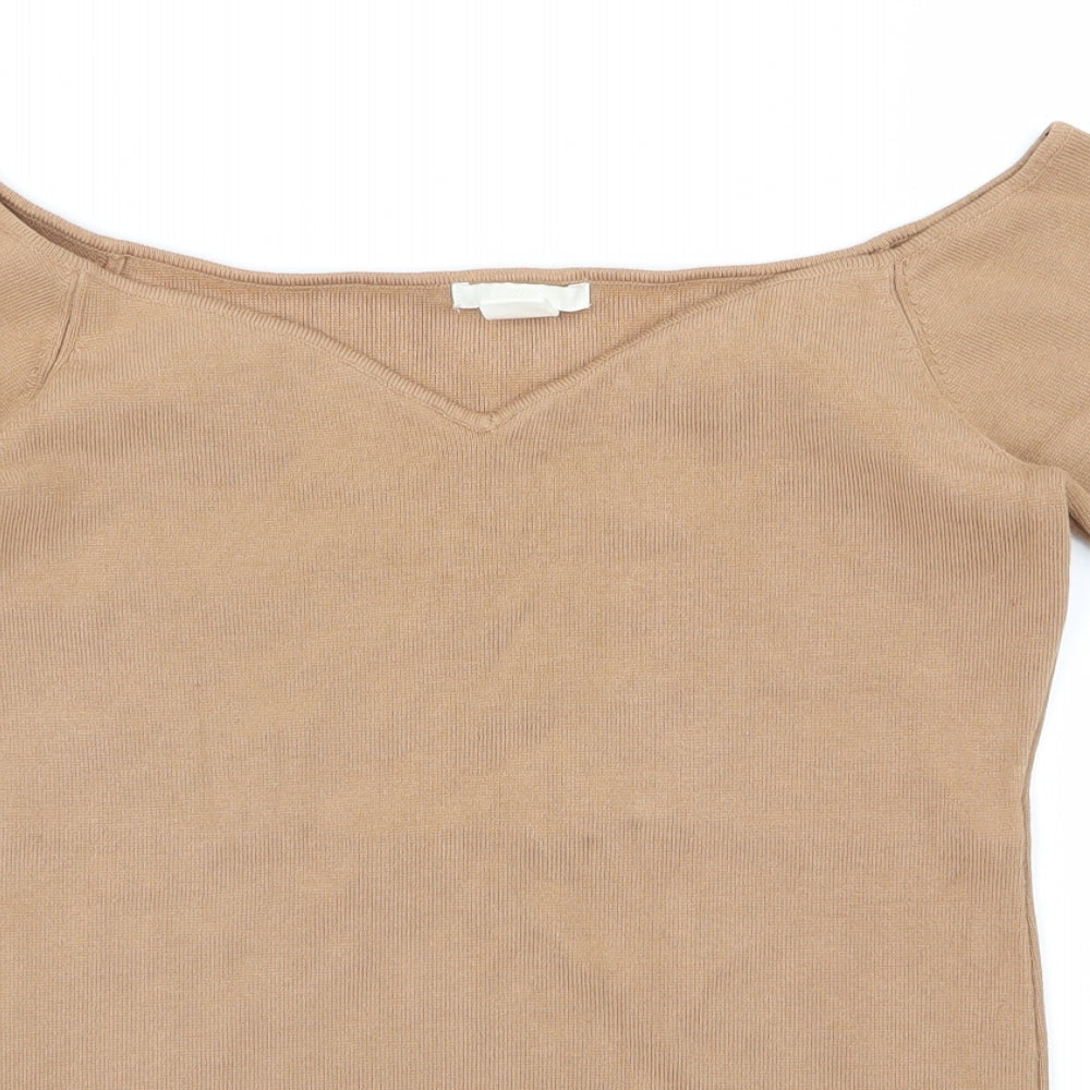 H&M Womens Beige   Cardigan Jumper Size S