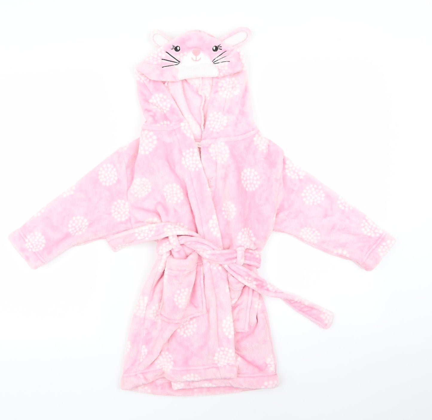 John Lewis Girls Pink Animal Print  Top Robe Size 2 Years