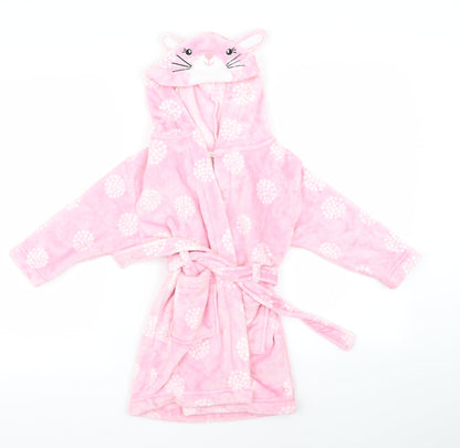 John Lewis Girls Pink Animal Print  Top Robe Size 2 Years