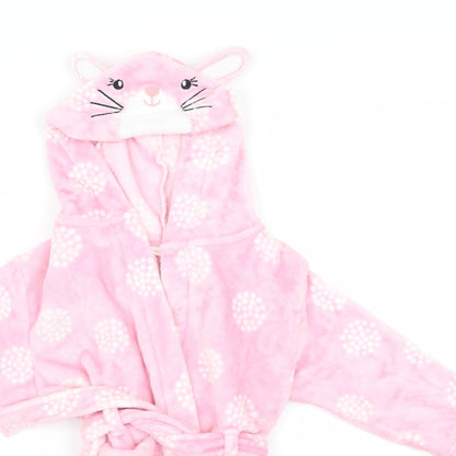 John Lewis Girls Pink Animal Print  Top Robe Size 2 Years