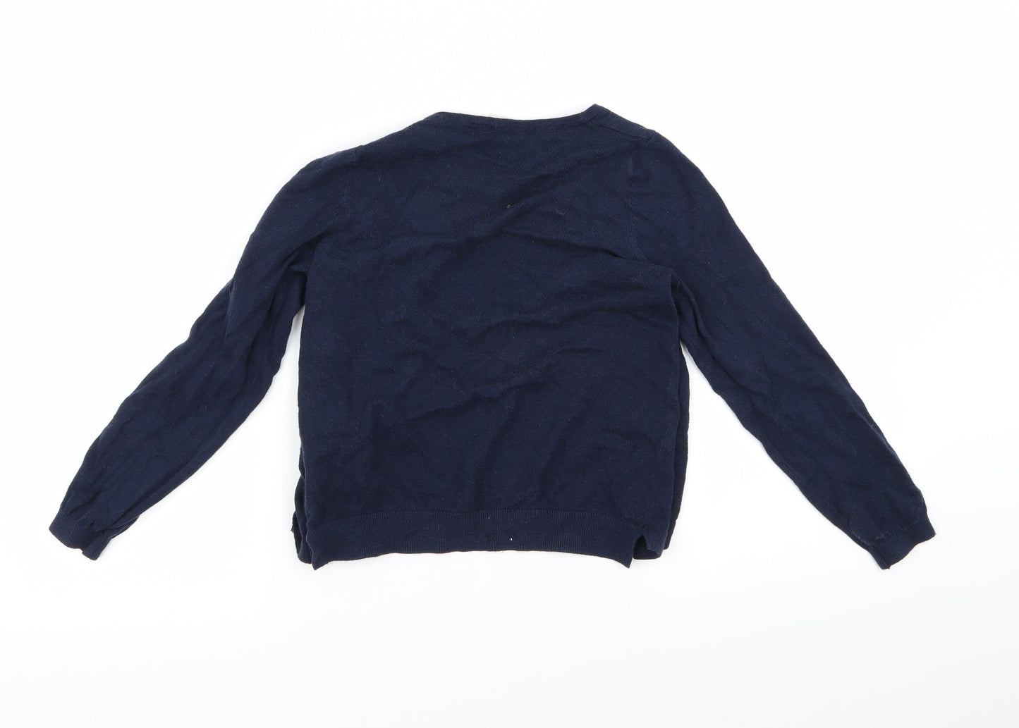 H&M Girls Blue   Cardigan Jumper Size 6 Years