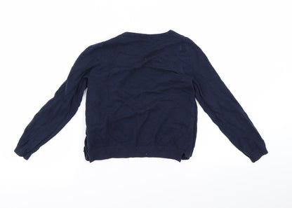 H&M Girls Blue   Cardigan Jumper Size 6 Years