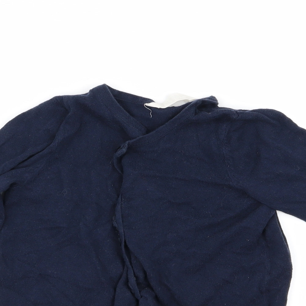 H&M Girls Blue   Cardigan Jumper Size 6 Years
