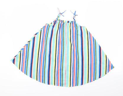 girlsweat Girls Blue Striped  A-Line  Size 4 Years