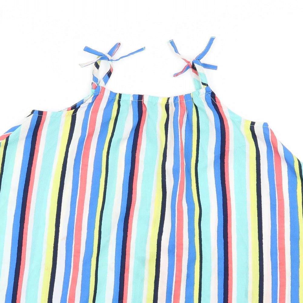 girlsweat Girls Blue Striped  A-Line  Size 4 Years