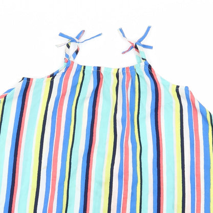 girlsweat Girls Blue Striped  A-Line  Size 4 Years