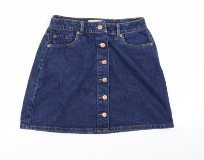 Womens UK Size 10 Preworn Straight & Pencil Denim Skirt