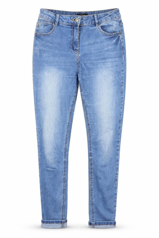 Womens UK Size 10 Denim Extra-Slim Fit Tapered Blue Jeans