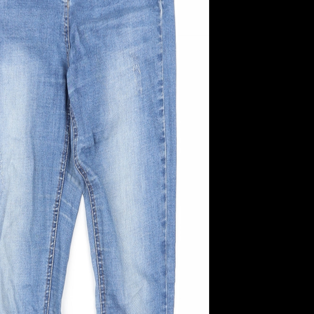 Womens UK Size 10 Denim Extra-Slim Fit Tapered Blue Jeans
