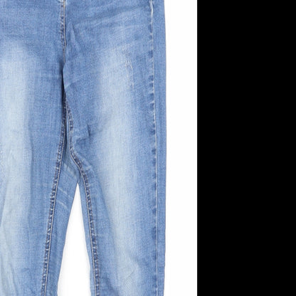 Womens UK Size 10 Denim Extra-Slim Fit Tapered Blue Jeans