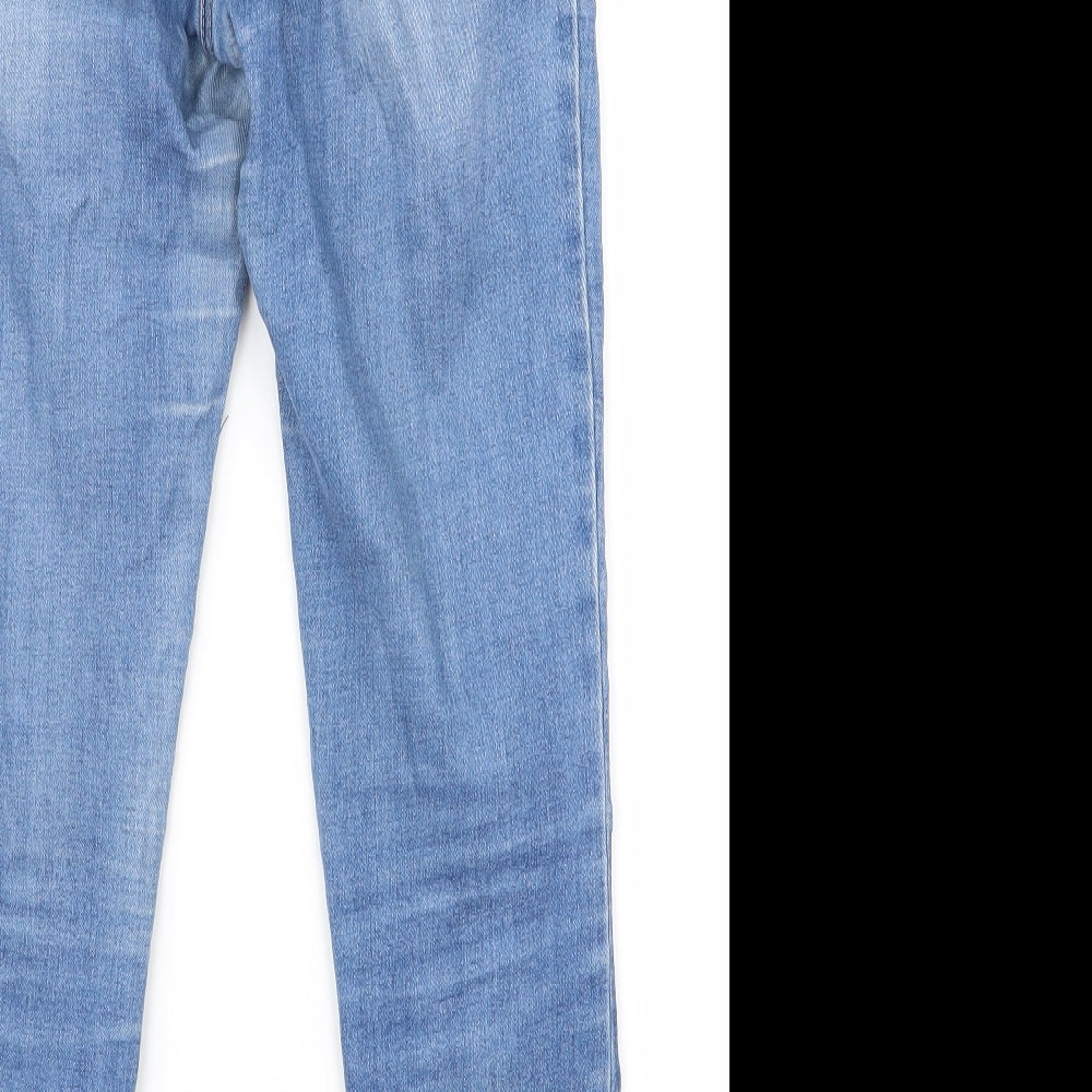 Womens UK Size 10 Denim Extra-Slim Fit Tapered Blue Jeans