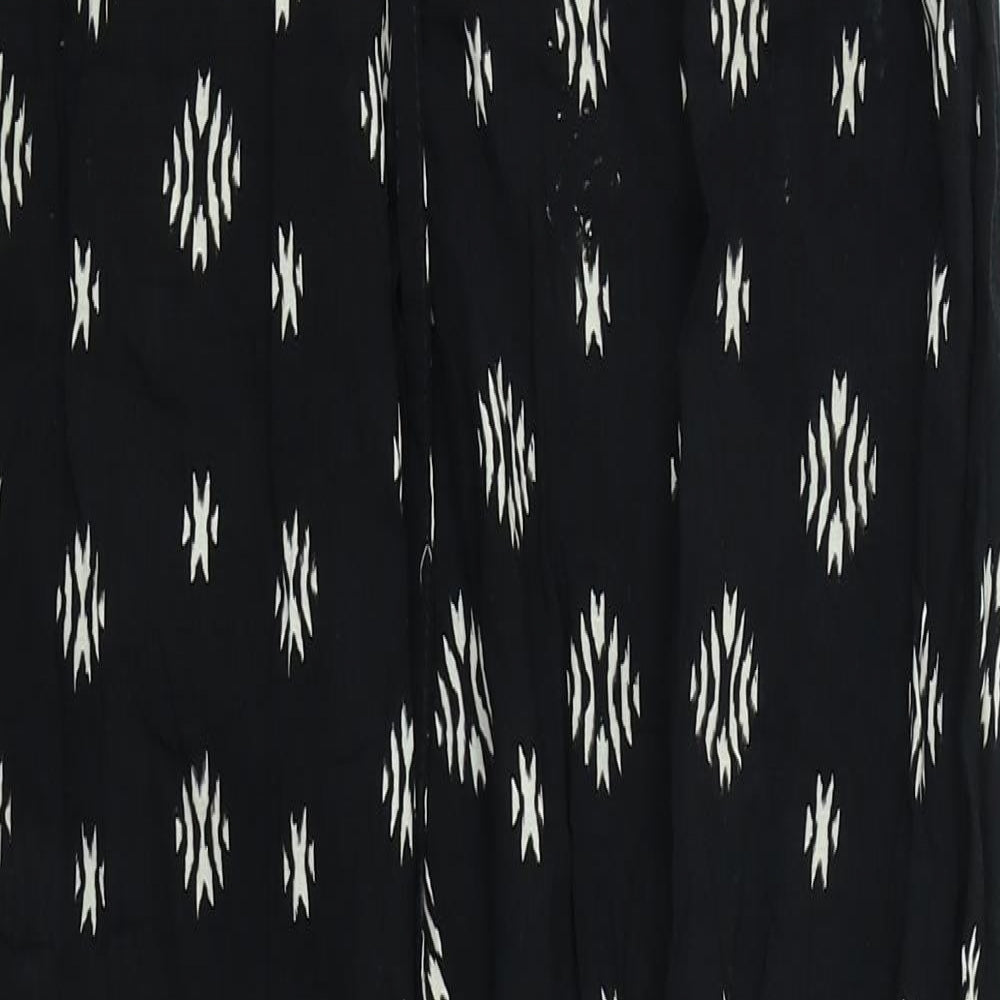 New Look Womens Black Argyle/Diamond  Trousers  Size 8 L26 in