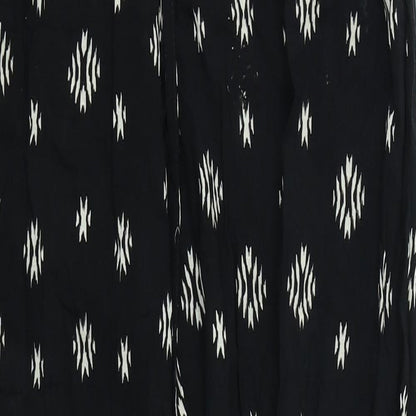 New Look Womens Black Argyle/Diamond  Trousers  Size 8 L26 in