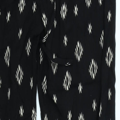 New Look Womens Black Argyle/Diamond  Trousers  Size 8 L26 in