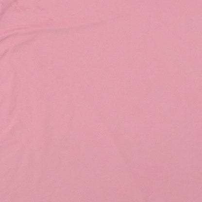 Boohoo Womens Pink   Basic T-Shirt Size 10  - Cold Shoulder