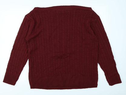 Be Jealous Womens Red   Pullover Jumper Size 2XL