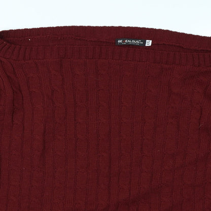 Be Jealous Womens Red   Pullover Jumper Size 2XL