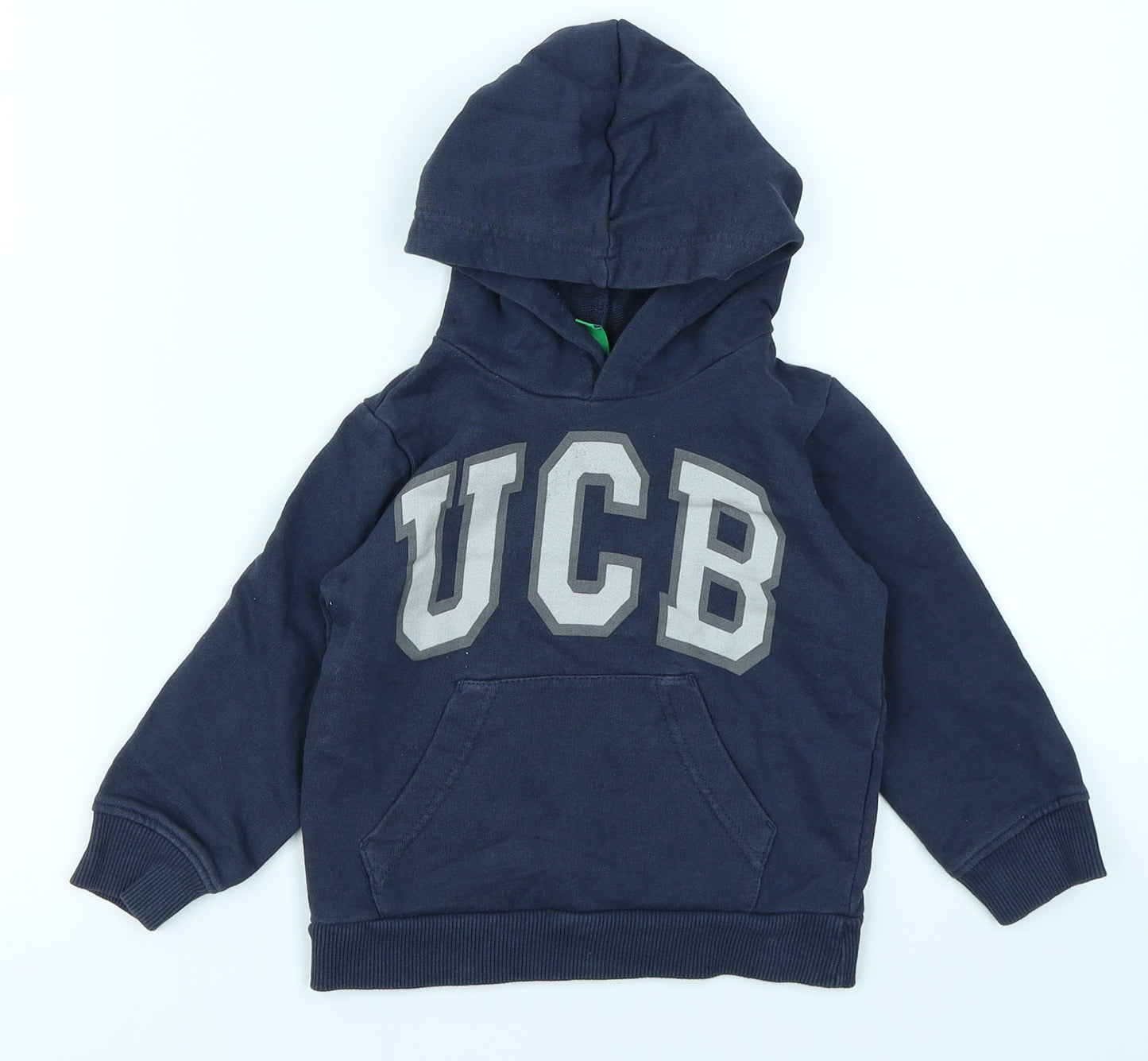 United Colors of Benetton Boys Blue   Pullover Hoodie Size 2 Years