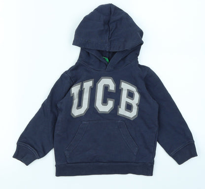 United Colors of Benetton Boys Blue   Pullover Hoodie Size 2 Years