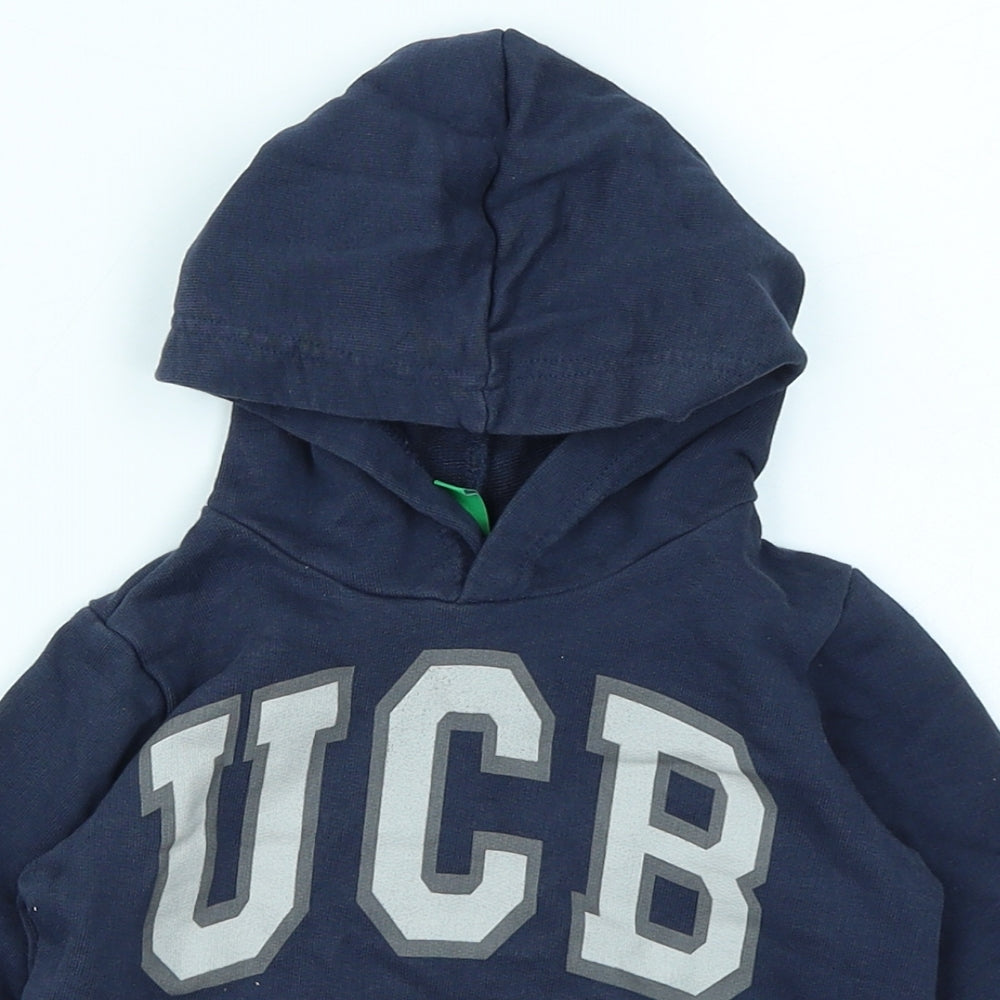 United Colors of Benetton Boys Blue   Pullover Hoodie Size 2 Years