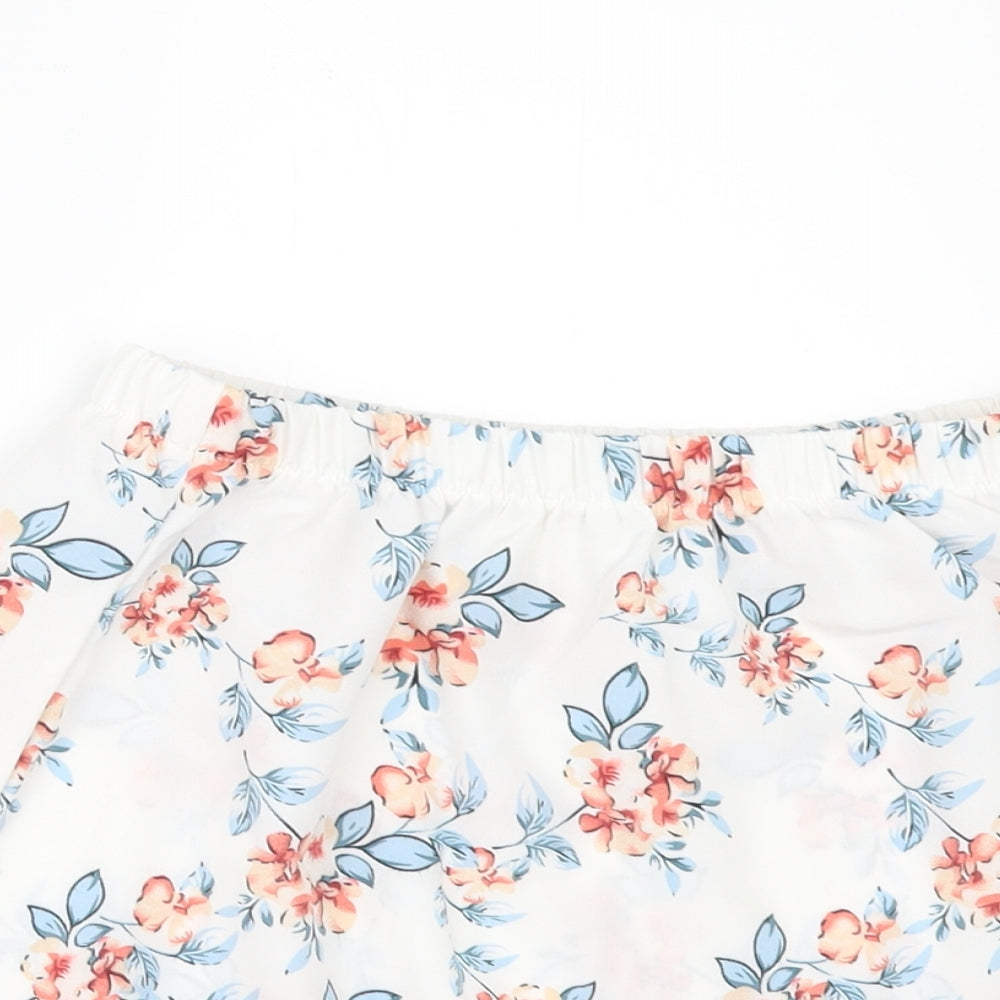 SheIn Girls White Floral  Mini Skirt Size 8 Years