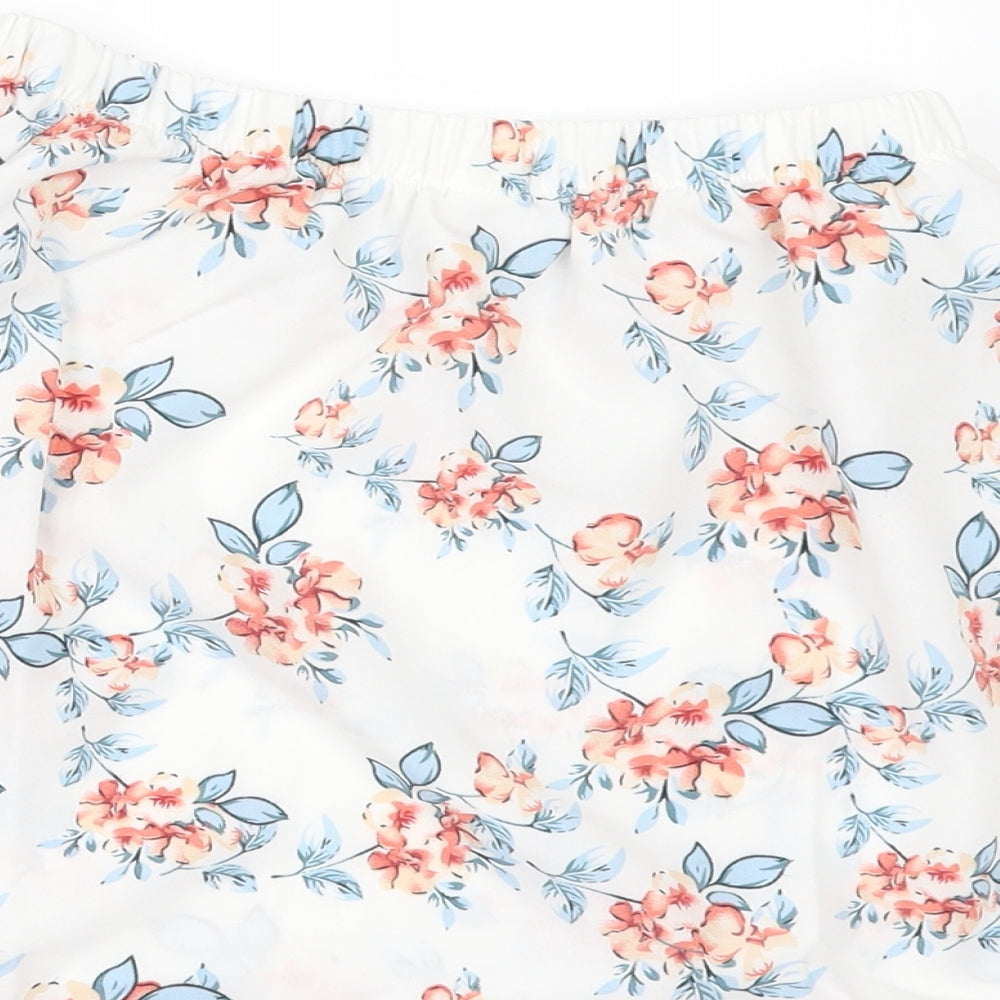 SheIn Girls White Floral  Mini Skirt Size 8 Years