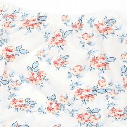 SheIn Girls White Floral  Mini Skirt Size 8 Years