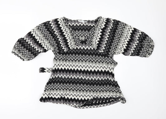 Womens UK Size 12 New Look Black Basic Blouse
