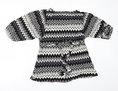 Womens UK Size 12 New Look Black Basic Blouse