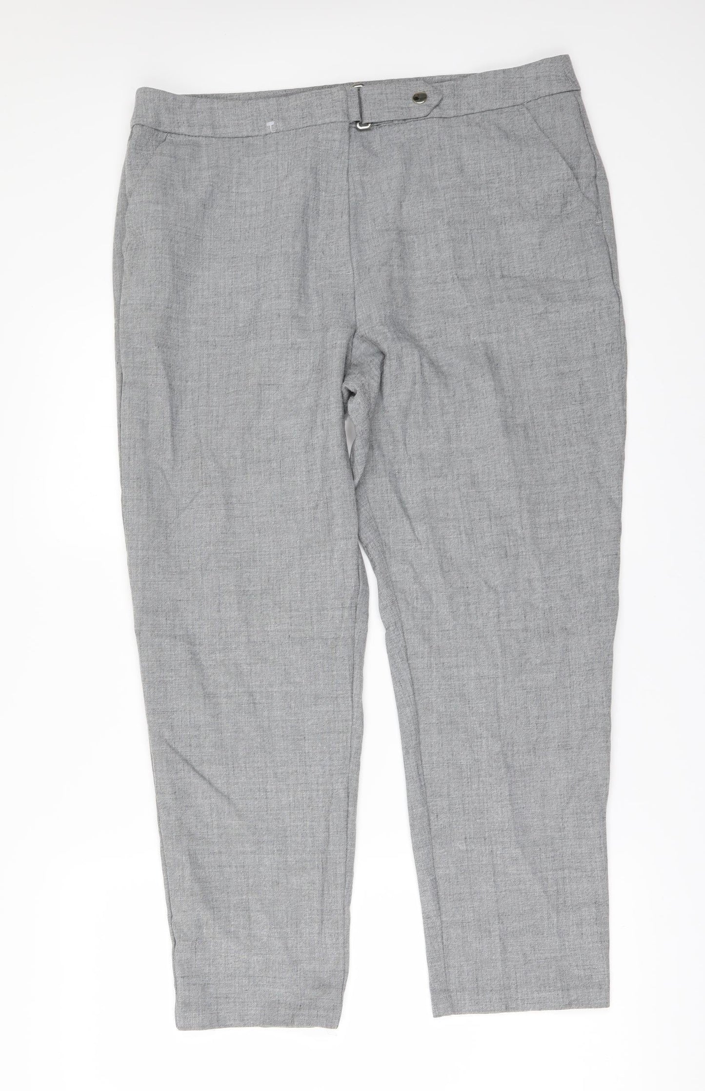 F&F Womens Grey   Trousers  Size 16 L27 in
