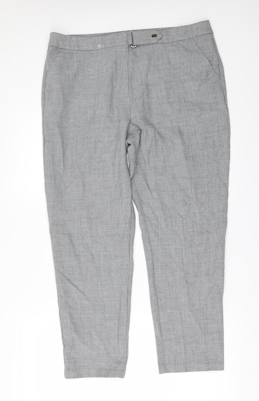 F&F Womens Grey   Trousers  Size 16 L27 in