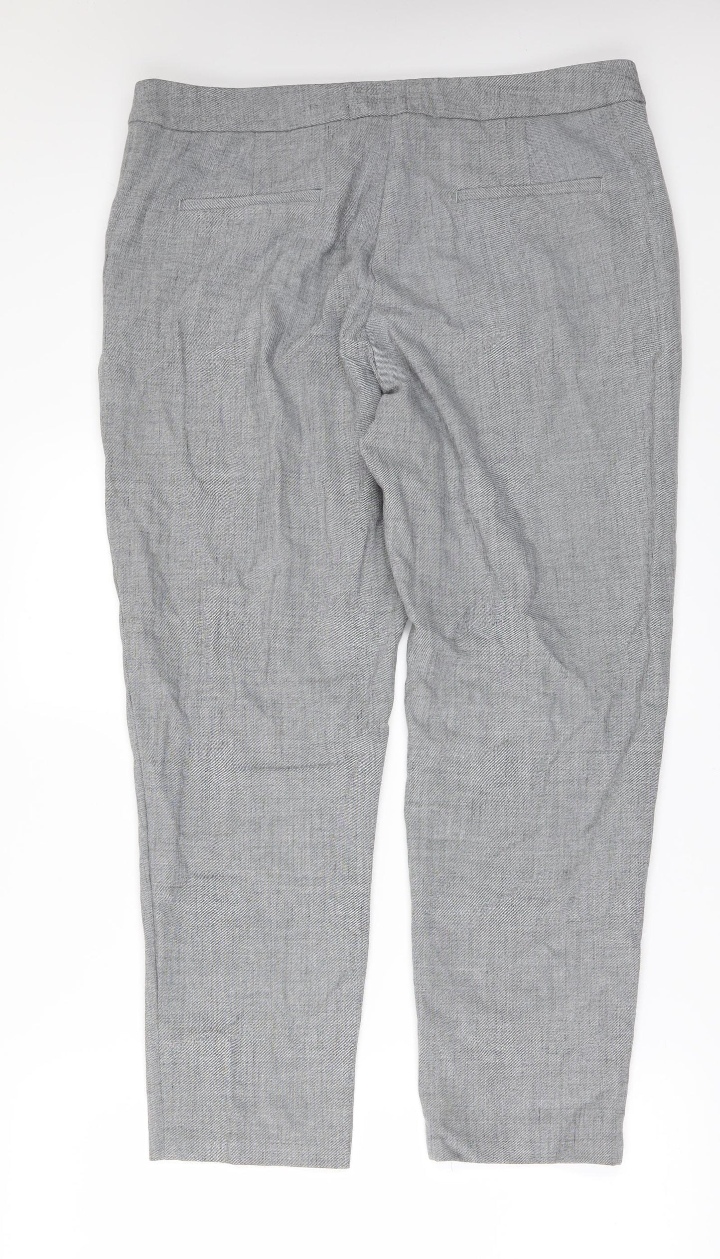 F&F Womens Grey   Trousers  Size 16 L27 in