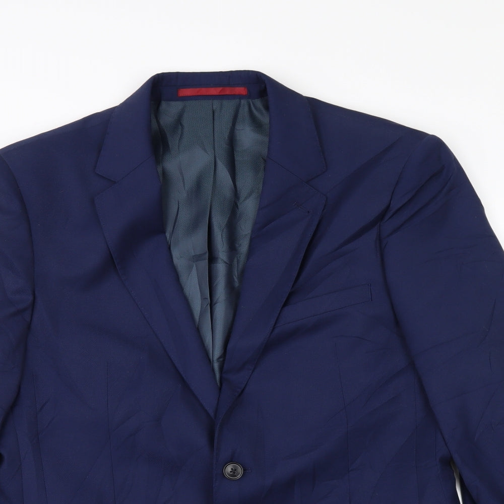 Mens UK Size 40 Burton Regular Blue Suit Jacket