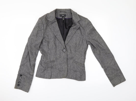 H&M Womens Grey   Jacket Suit Jacket Size 10